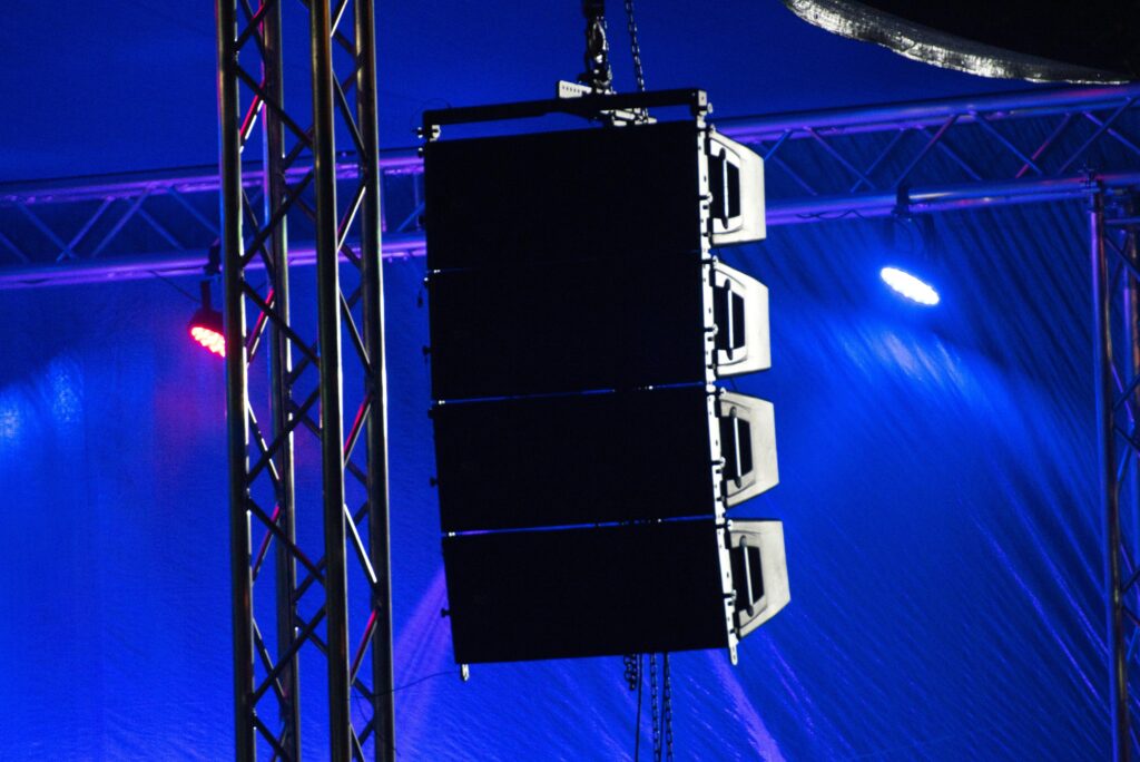 Installation audio professionnelle avec système line array